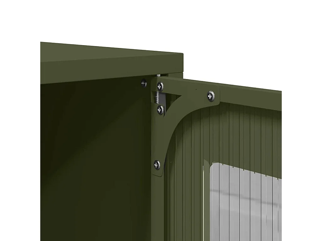 Buffet haut vert olive 68x39x107 cm acier