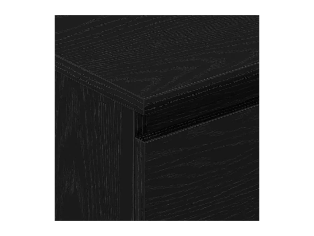 Buffet chêne noir 60x35x98,5 cm bois d'ingénierie