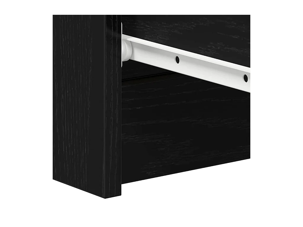 Buffet chêne noir 60x35x98,5 cm bois d'ingénierie