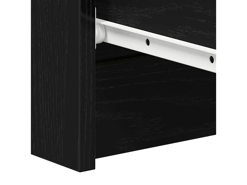 Buffet chêne noir 60x35x98,5 cm bois d'ingénierie