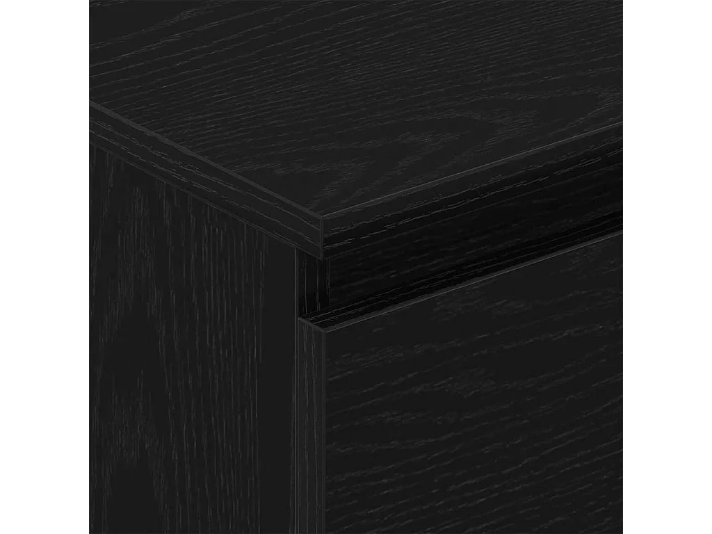 Sideboard Schwarz Eichen-Optik 60x35x98,5 cm Holzwerkstoff