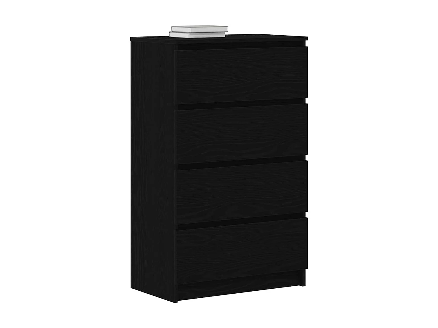 Dressoir 60x35x98,5 cm spaanplaat zwart eikenkleurig