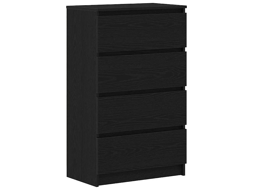 Buffet chêne noir 60x35x98,5 cm bois d'ingénierie
