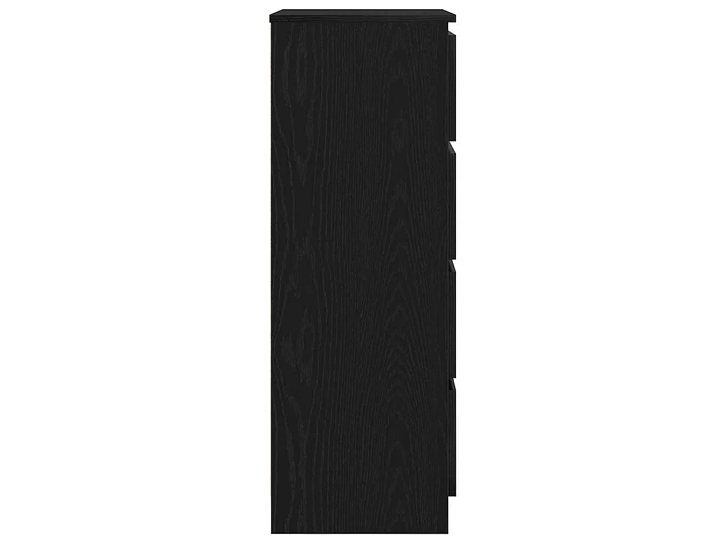 Buffet chêne noir 60x35x98,5 cm bois d'ingénierie