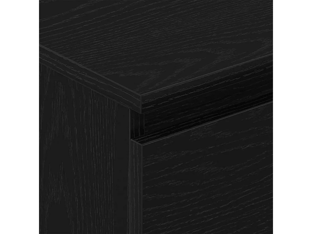 Buffet chêne noir 60x35x98,5 cm bois d'ingénierie