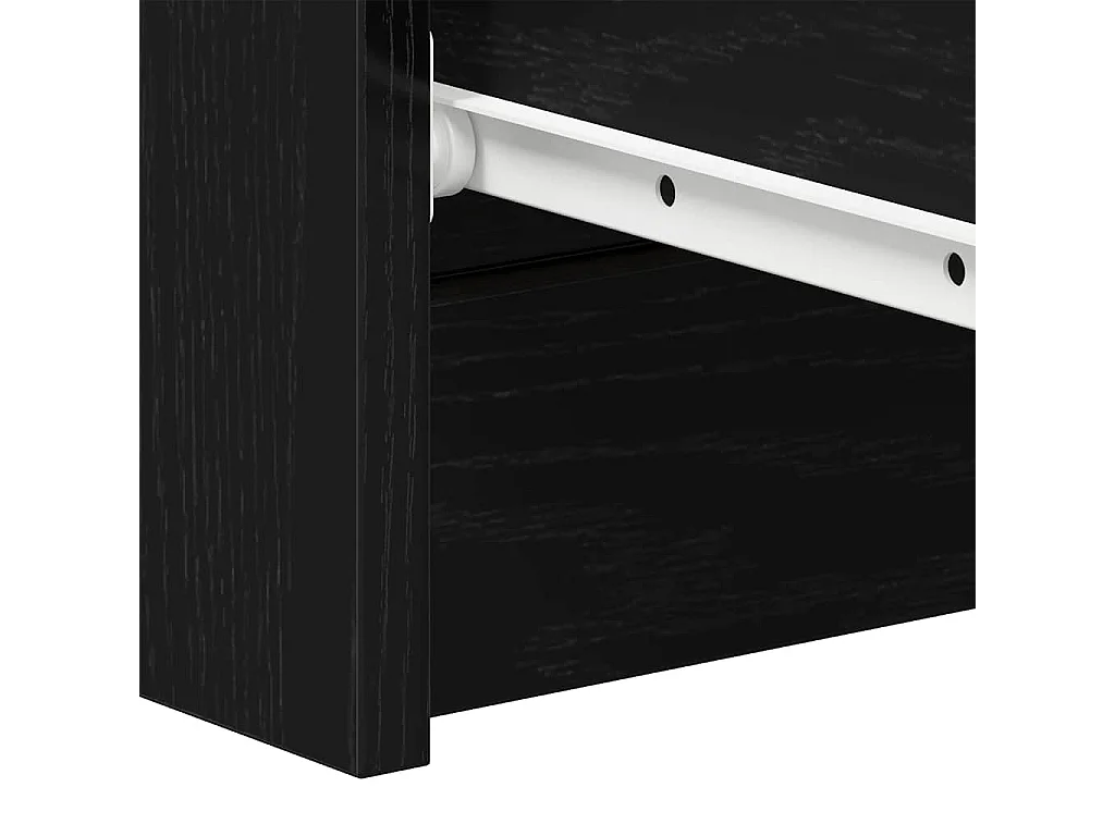 Buffet chêne noir 60x35x98,5 cm bois d'ingénierie