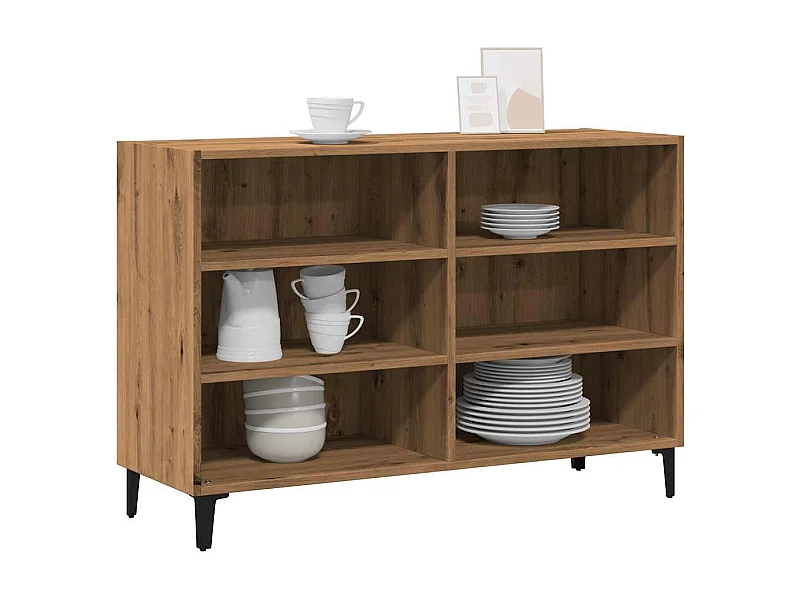 Buffet chêne artisanal 103,5x35x70 cm bois d'ingénierie