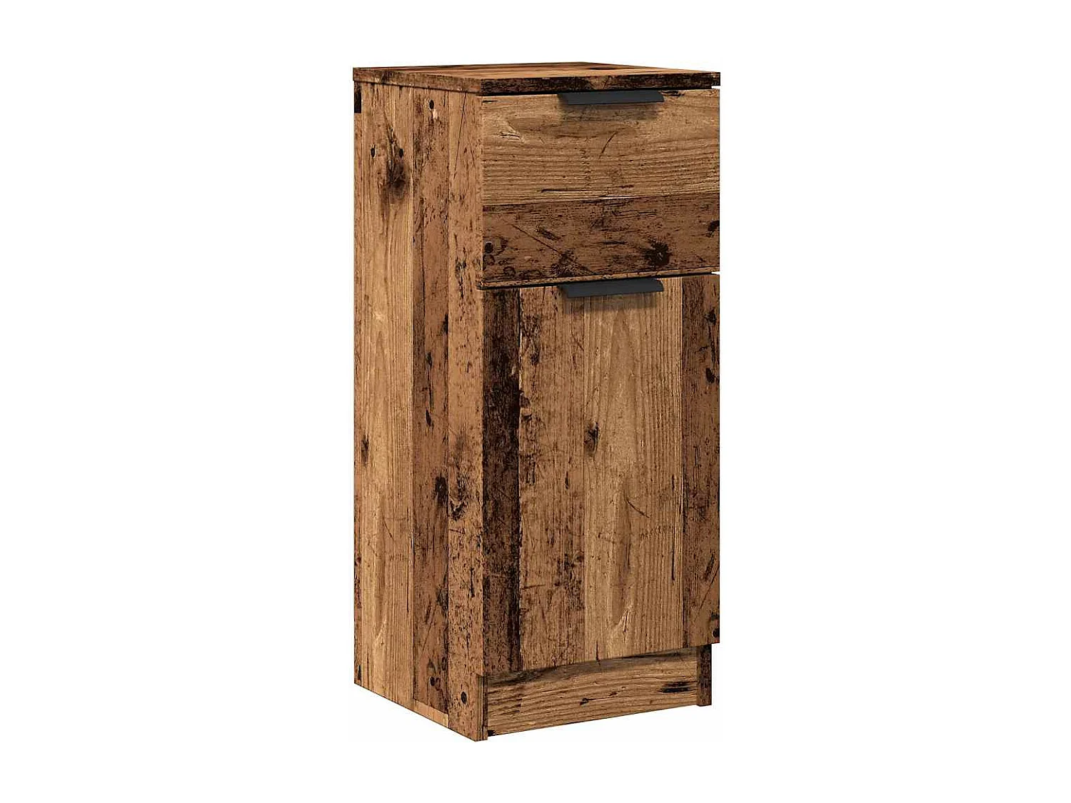 Buffet vieux bois 30x30x70 cm bois d'ingénierie