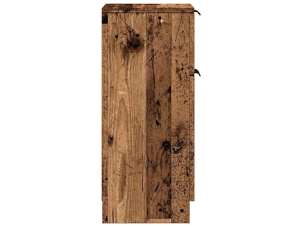 Buffet vieux bois 30x30x70 cm bois d'ingénierie