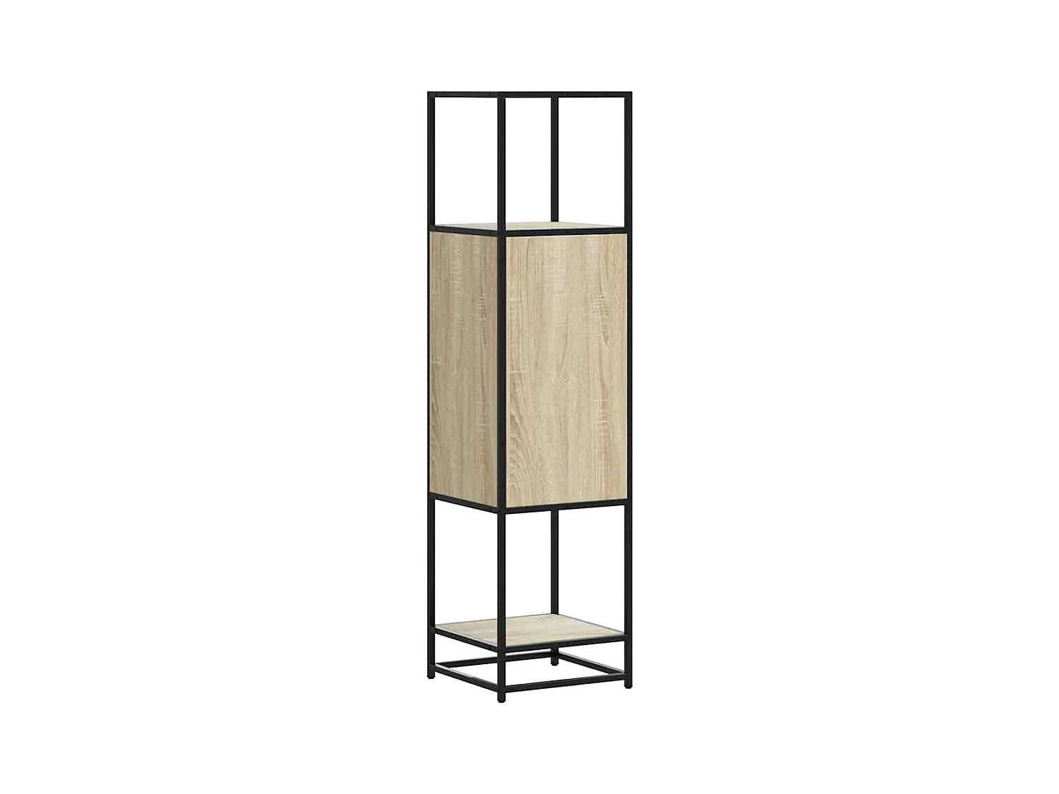 Buffet haut chêne sonoma 35,5x35x139 cm bois d'ingénierie métal