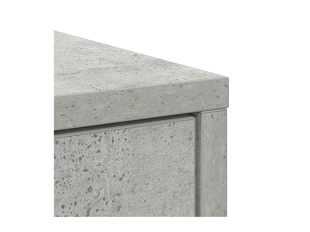Buffet avec tiroirs et portes gris béton 73x31x90 cm