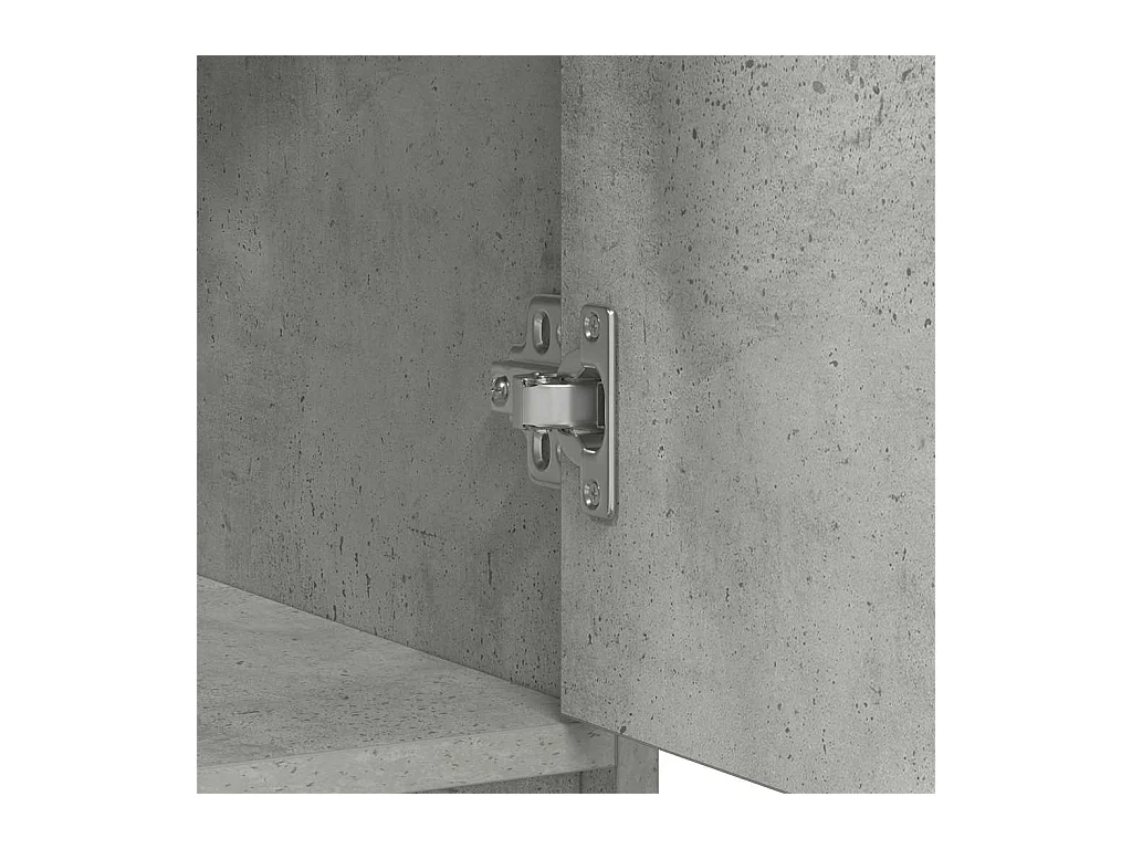 Buffet avec tiroirs et portes gris béton 73x31x90 cm