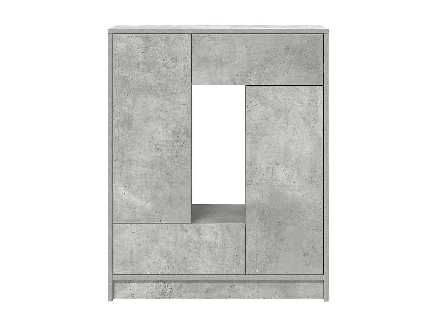 Sideboard mit Schubladen und Türen Betongrau 73x31x90 cm