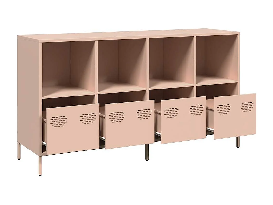 Sideboard Rosa 135x39x73,5 cm Kaltgewalzter Stahl