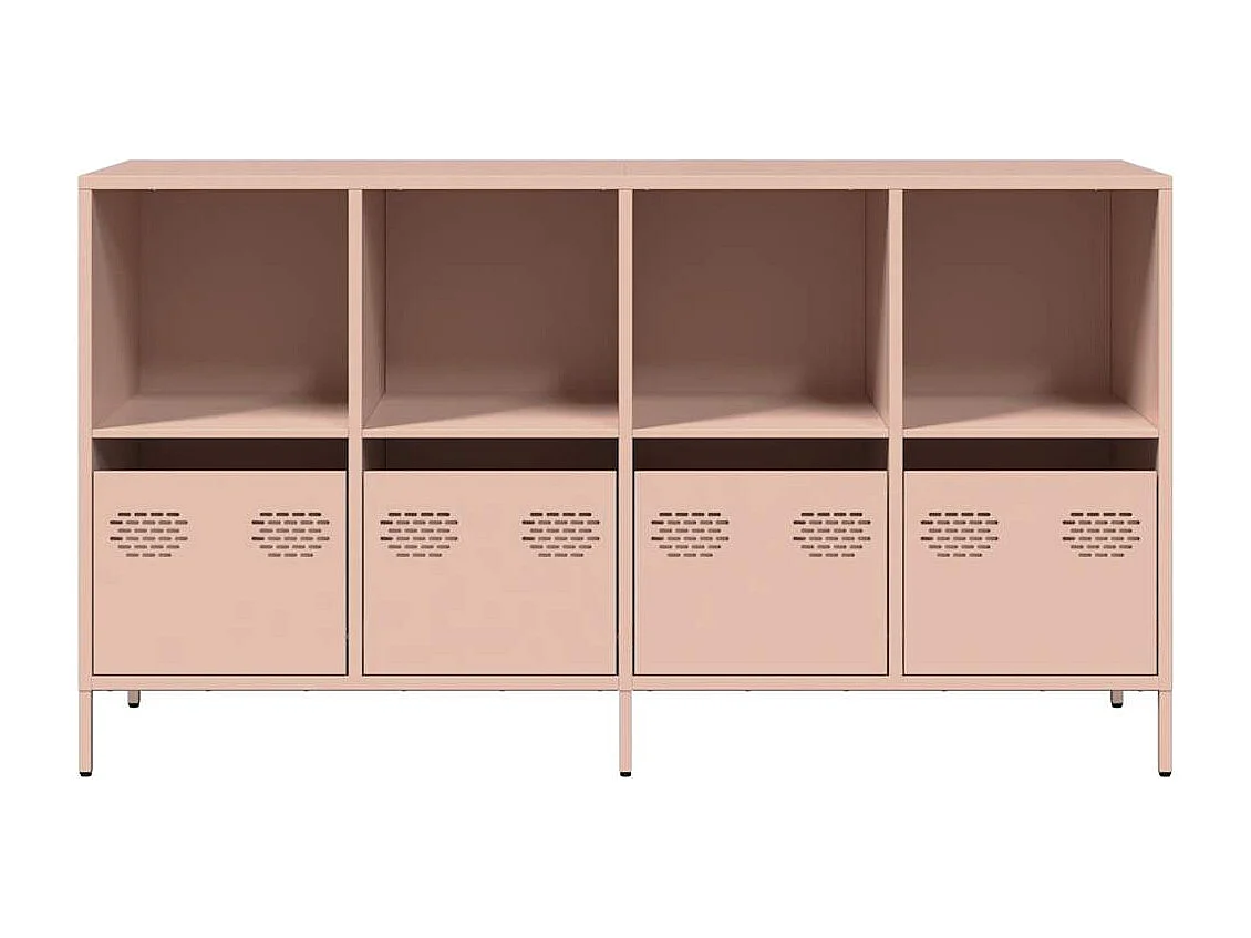 Sideboard Rosa 135x39x73,5 cm Kaltgewalzter Stahl