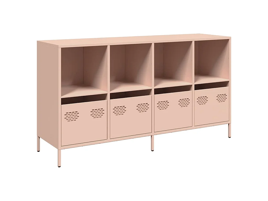 Buffet rose 135x39x73,5 cm acier laminé à froid