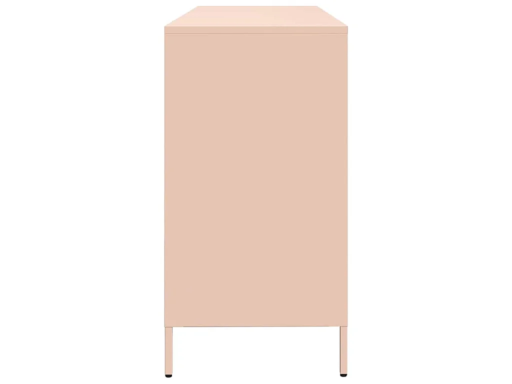 Buffet rose 135x39x73,5 cm acier laminé à froid