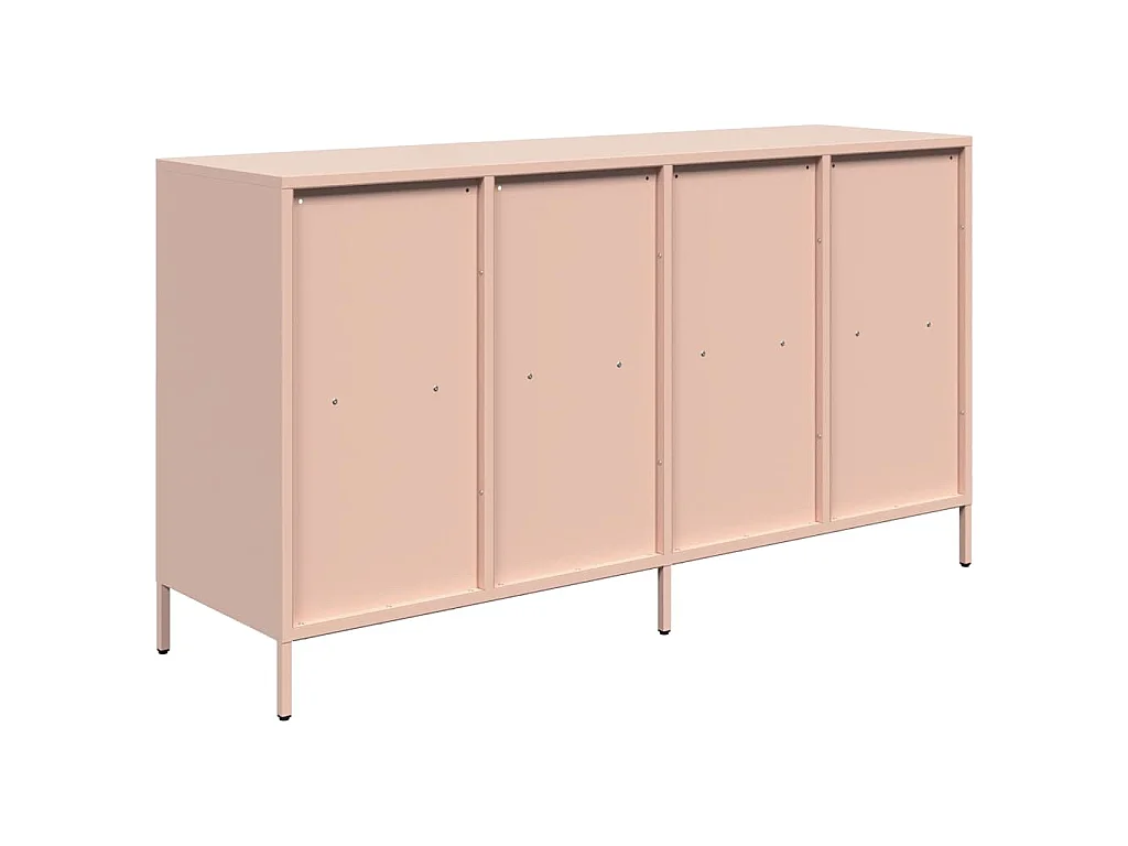 Buffet rose 135x39x73,5 cm acier laminé à froid