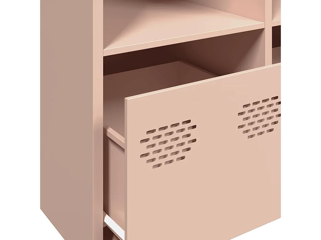Buffet rose 135x39x73,5 cm acier laminé à froid