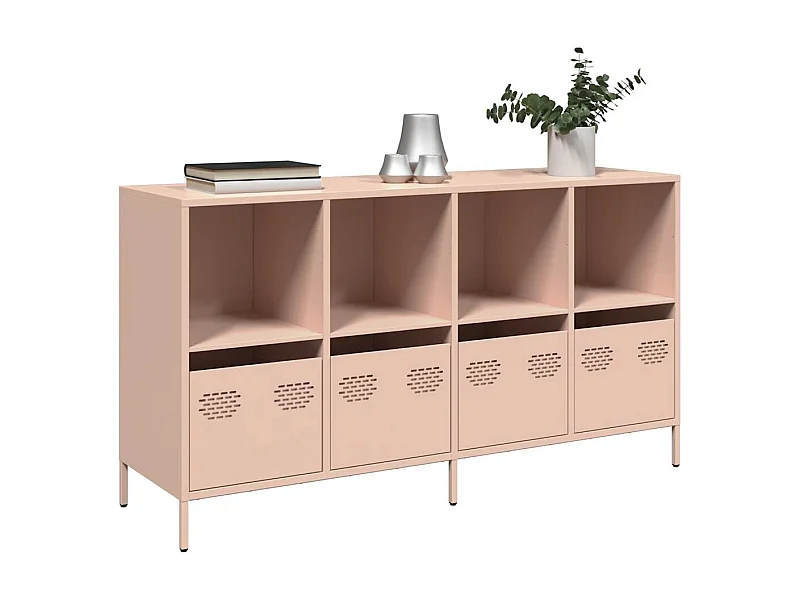 Sideboard Rosa 135x39x73,5 cm Kaltgewalzter Stahl