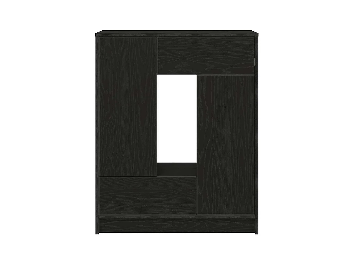 Aparador c/ gavetas e portas 73x31x90 cm carvalho preto