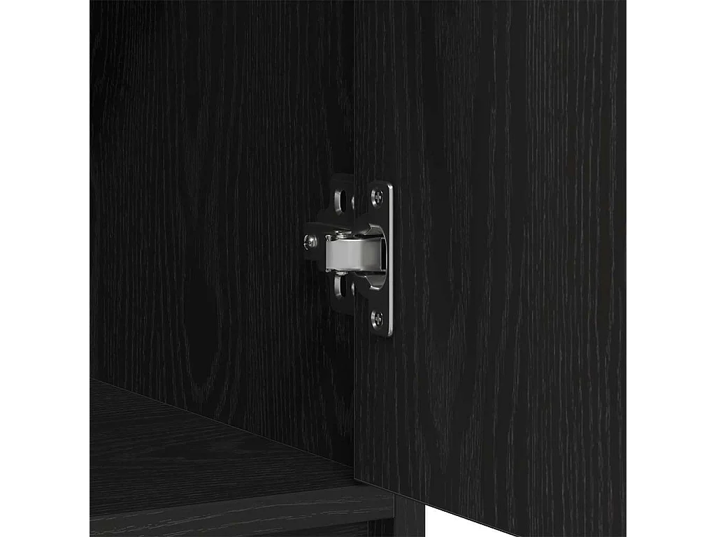 Buffet avec tiroirs et portes chêne noir 73x31x90 cm