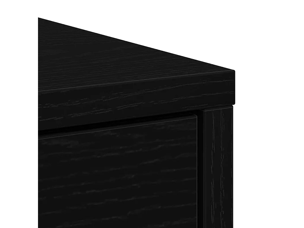 Sideboard mit Schubladen Türen Schwarz Eichen-Optik 73x31x90 cm