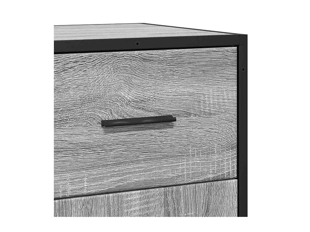 Buffet sonoma gris 35,5x35x76 cm bois d'ingénierie et métal