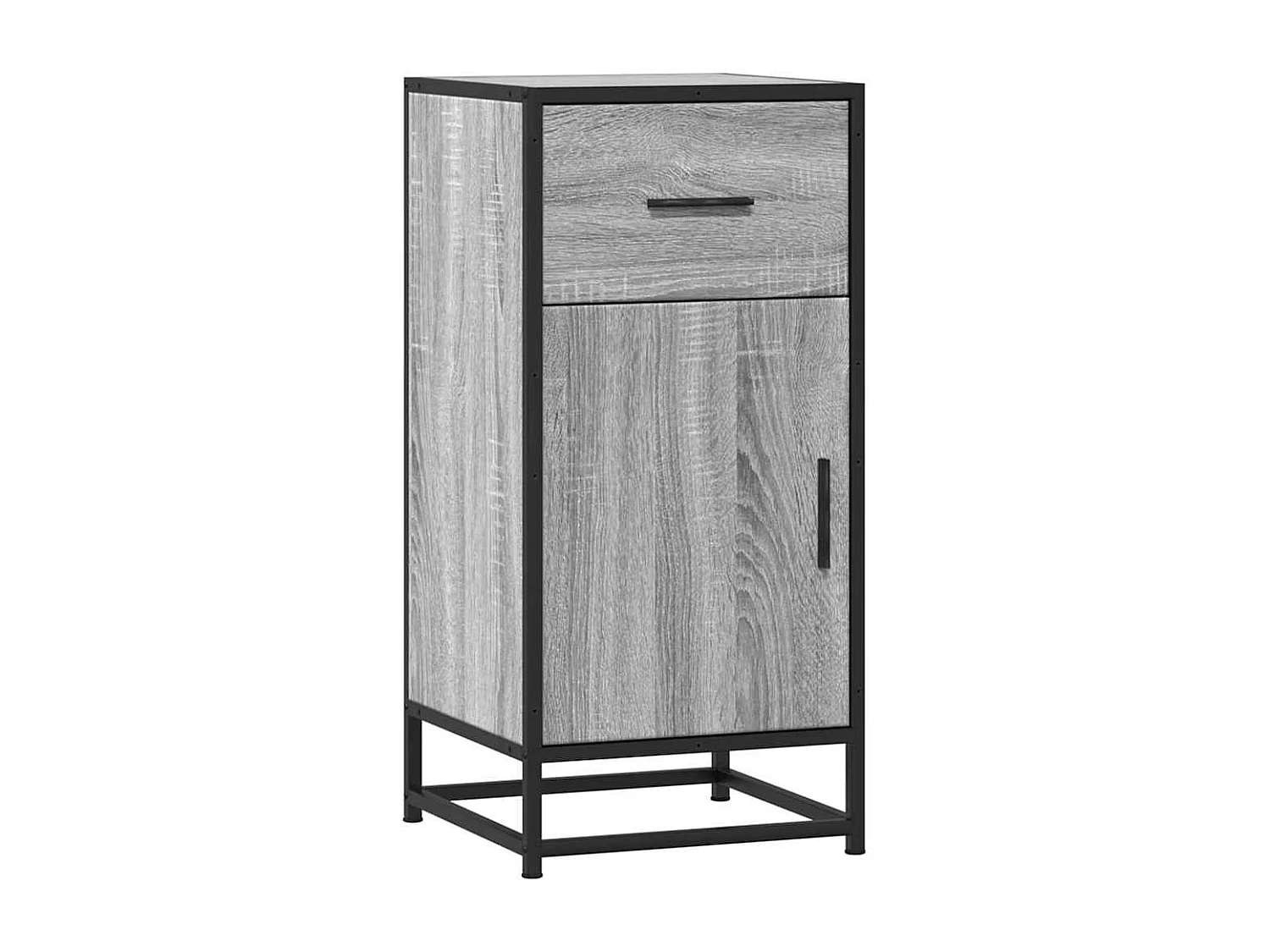 Buffet sonoma gris 35,5x35x76 cm bois d'ingénierie et métal