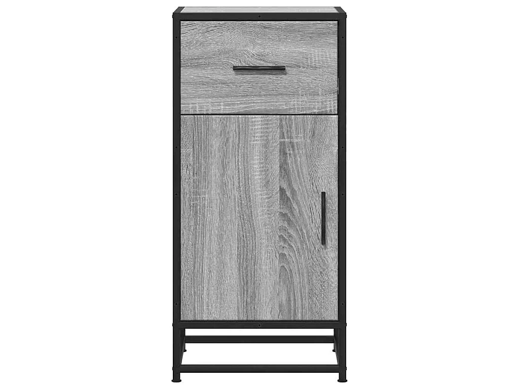 Sideboard Grau Sonoma 35,5x35x76 cm Holzwerkstoff und Metall