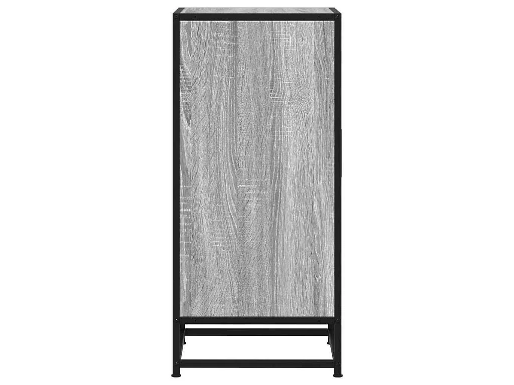 Sideboard Grau Sonoma 35,5x35x76 cm Holzwerkstoff und Metall