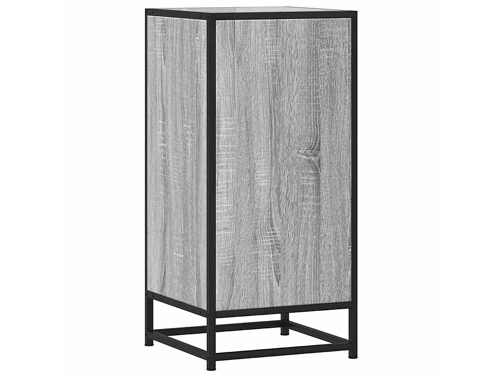 Sideboard Grau Sonoma 35,5x35x76 cm Holzwerkstoff und Metall