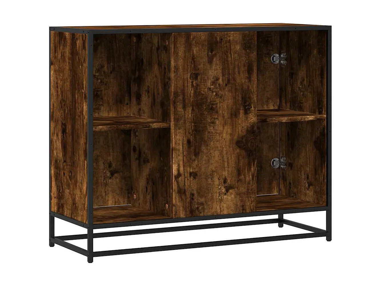 Buffet chêne fumé 92x35x76 cm bois d'ingénierie