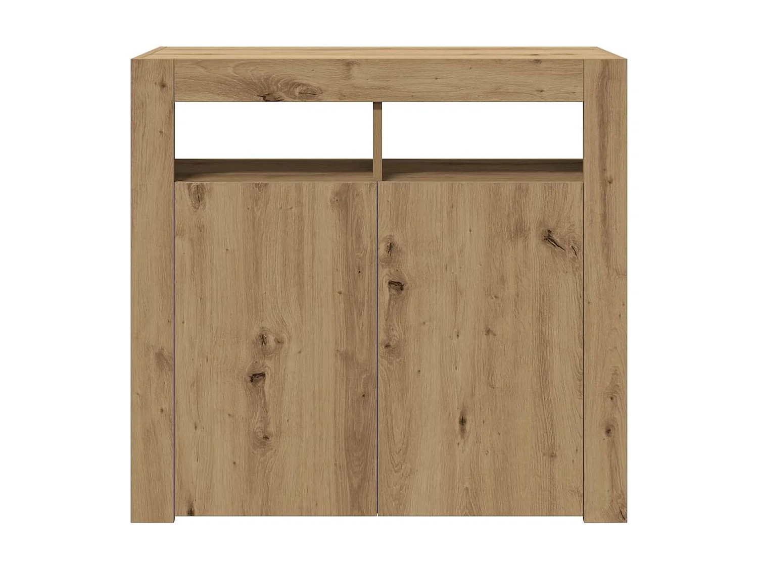 Sideboard mit LED-Leuchten Artisan-Eiche 80x35x75 cm