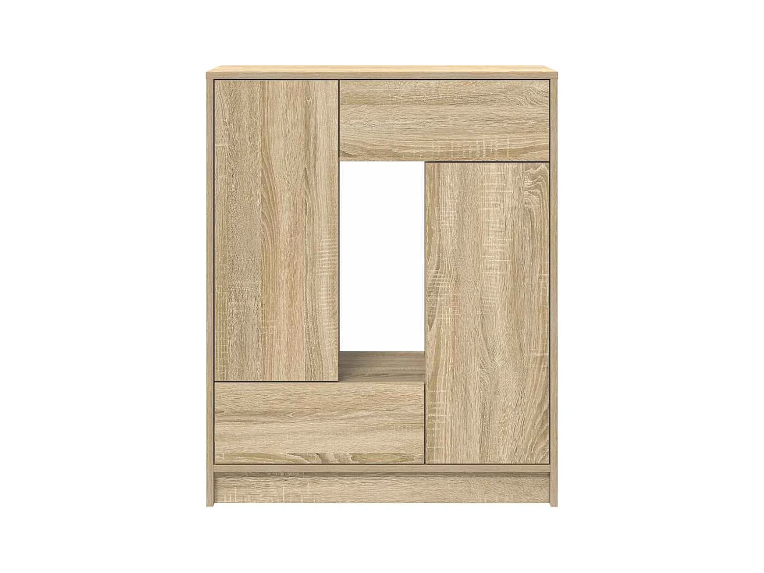 Buffet avec tiroirs et portes chêne sonoma 73x31x90 cm