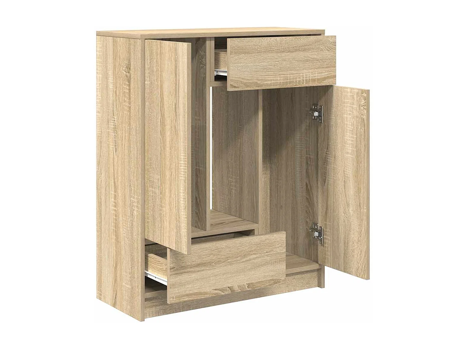 Buffet avec tiroirs et portes chêne sonoma 73x31x90 cm
