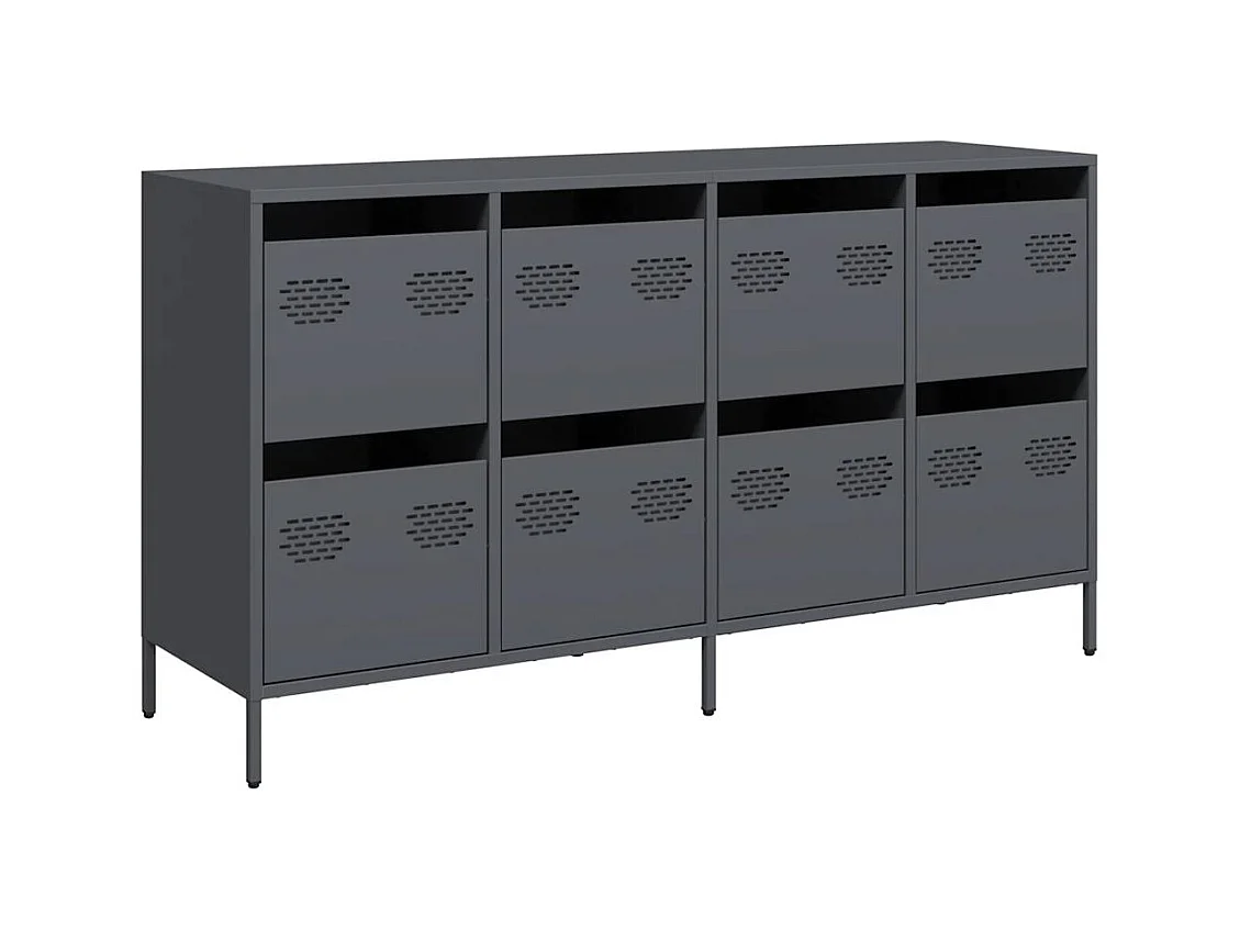 Buffet anthracite 135x39x73,5 cm acier laminé à froid