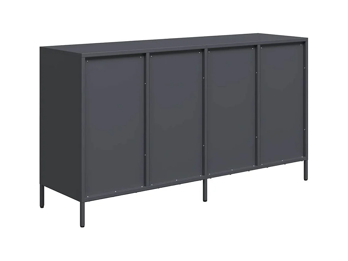 Buffet anthracite 135x39x73,5 cm acier laminé à froid