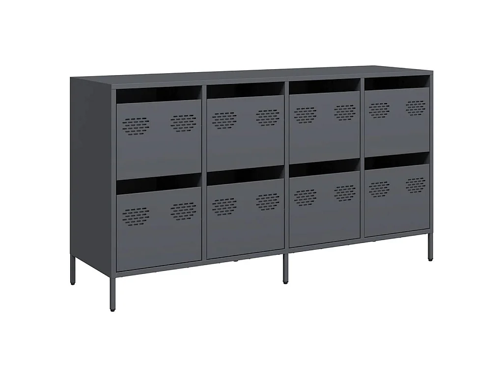 Buffet anthracite 135x39x73,5 cm acier laminé à froid
