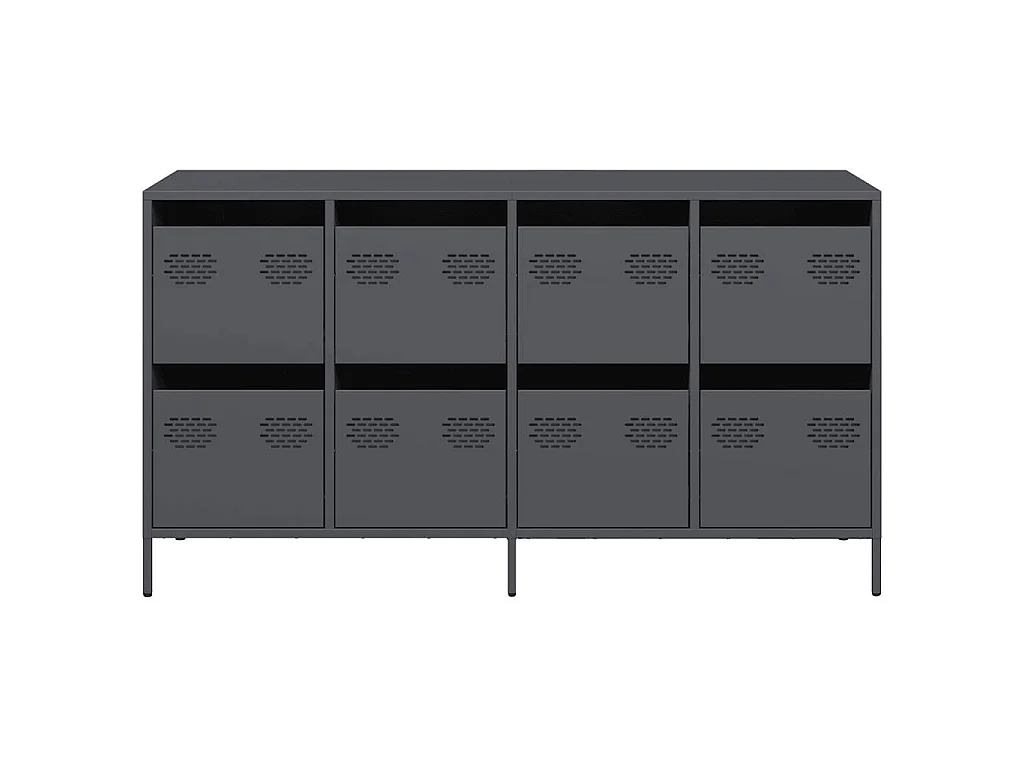 Buffet anthracite 135x39x73,5 cm acier laminé à froid