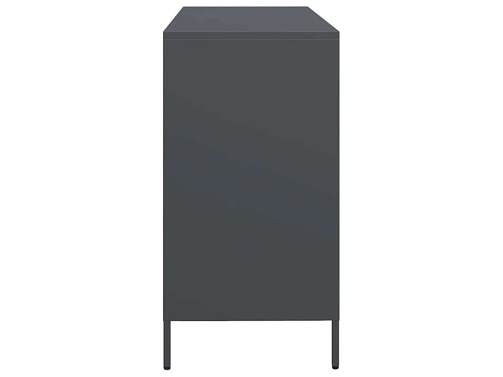 Buffet anthracite 135x39x73,5 cm acier laminé à froid