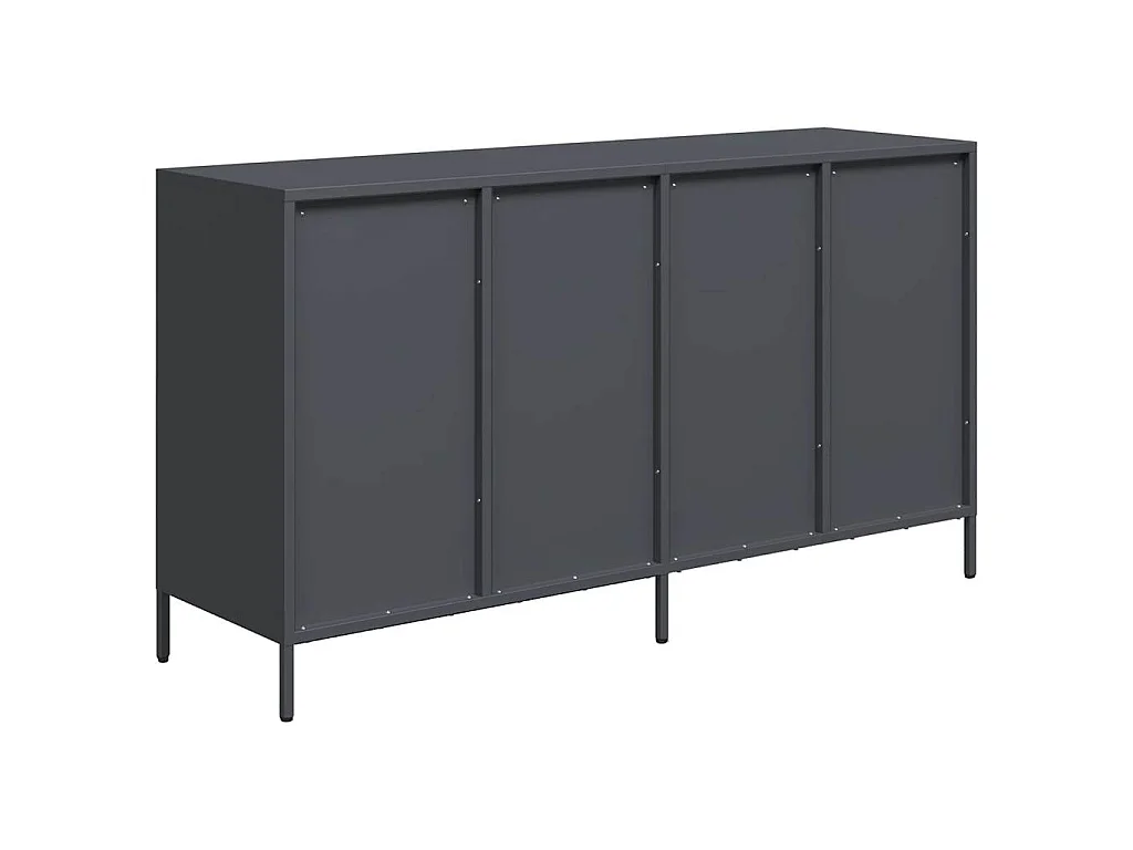 Buffet anthracite 135x39x73,5 cm acier laminé à froid