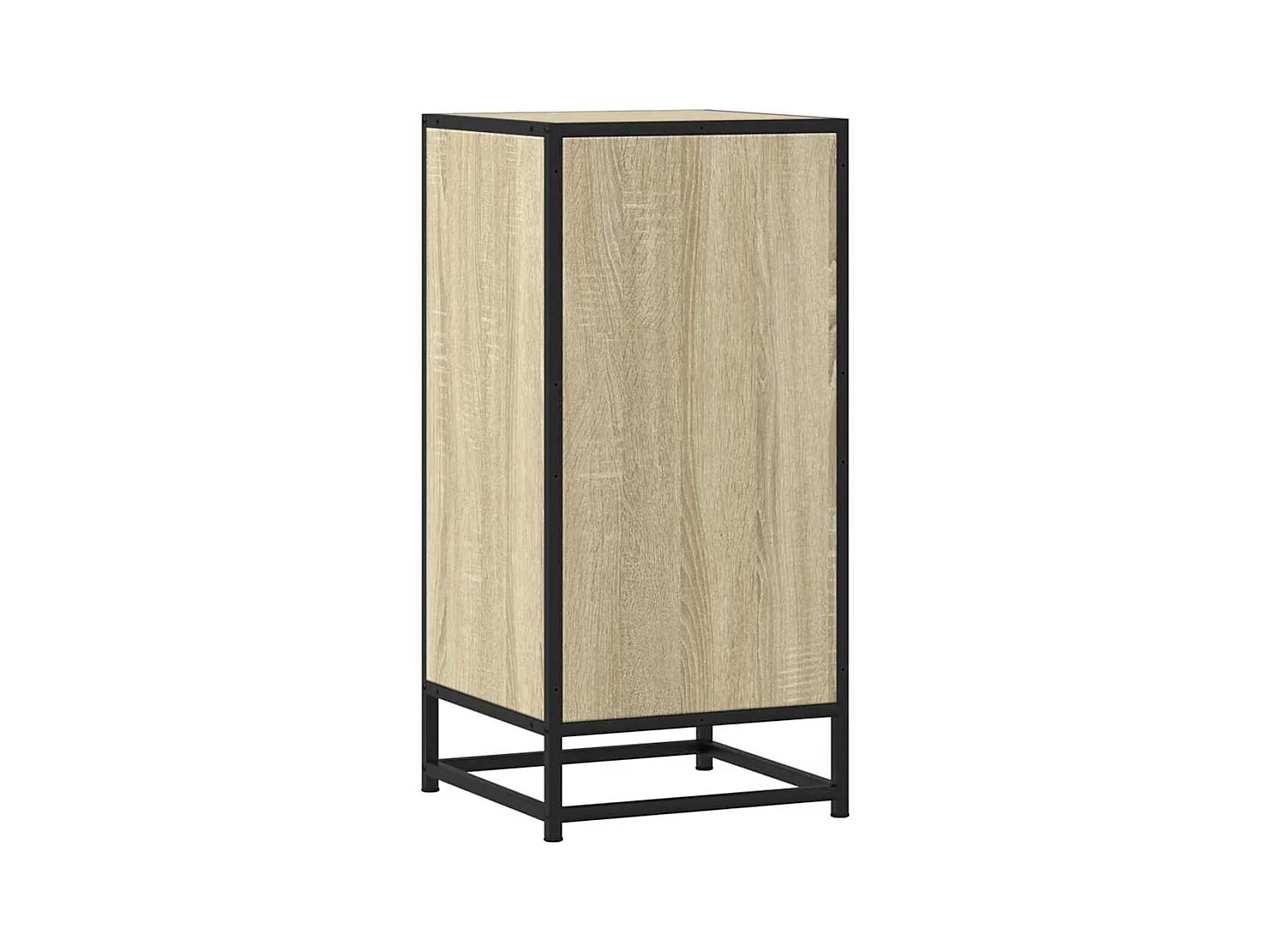 Buffet chêne sonoma 35,5x35x76 cm bois d'ingénierie et métal