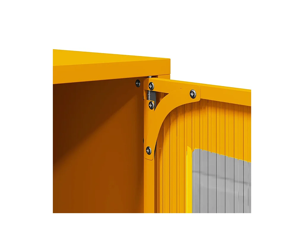 Hoge kast 68x39x107 cm staal mosterdgeel