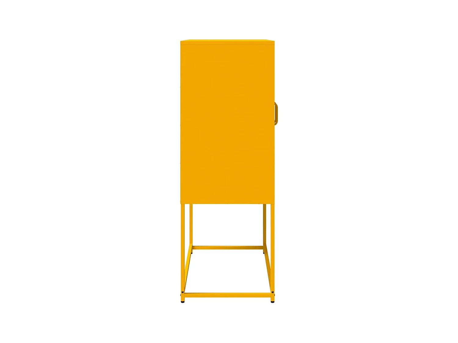 Hoge kast 68x39x107 cm staal mosterdgeel