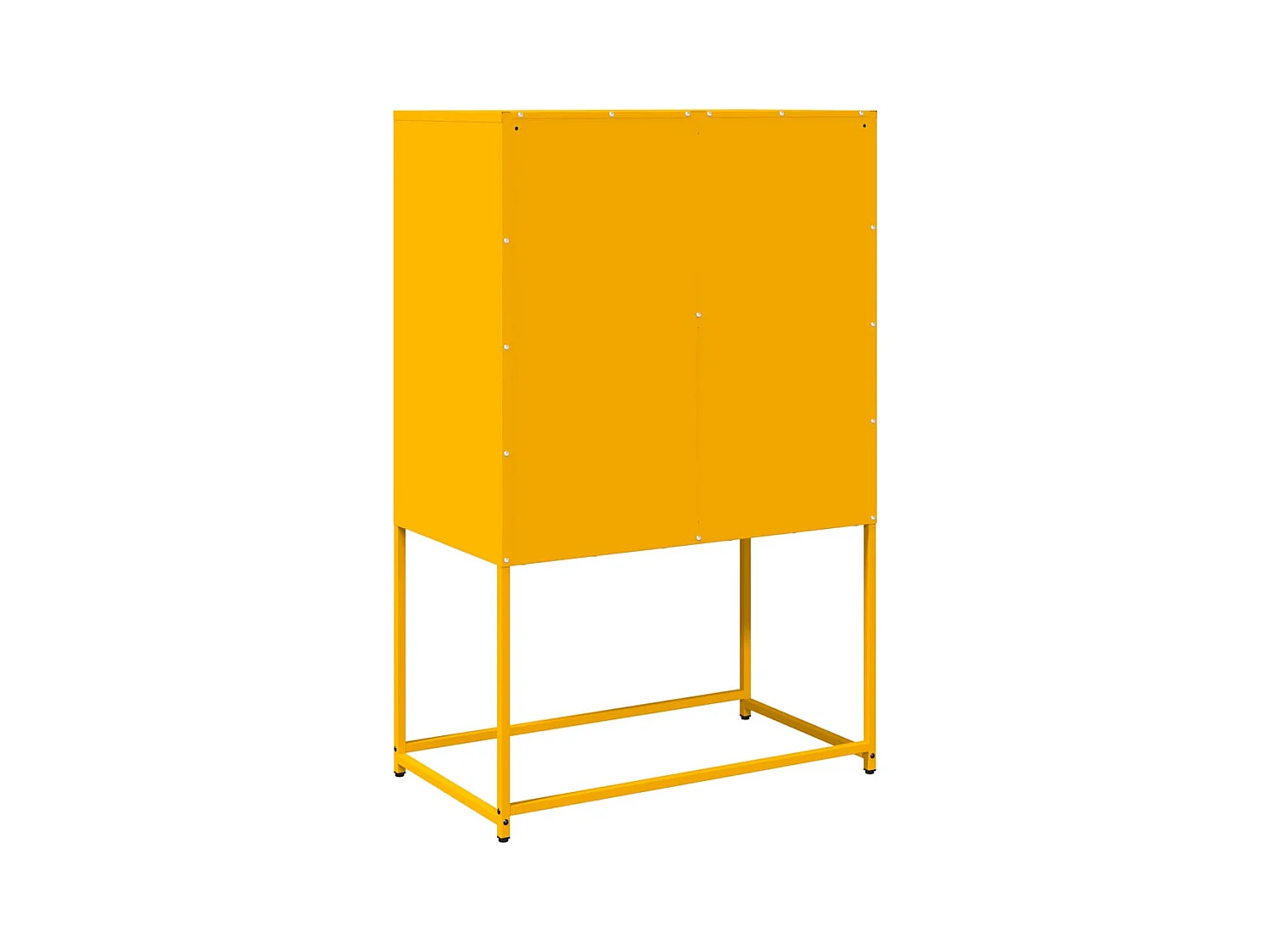 Hoge kast 68x39x107 cm staal mosterdgeel