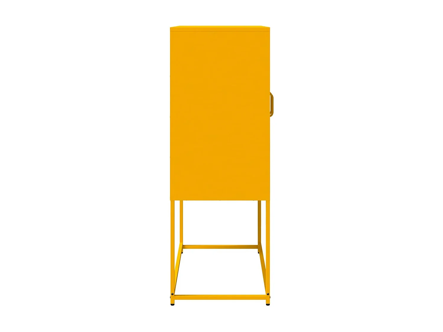 Hoge kast 68x39x107 cm staal mosterdgeel