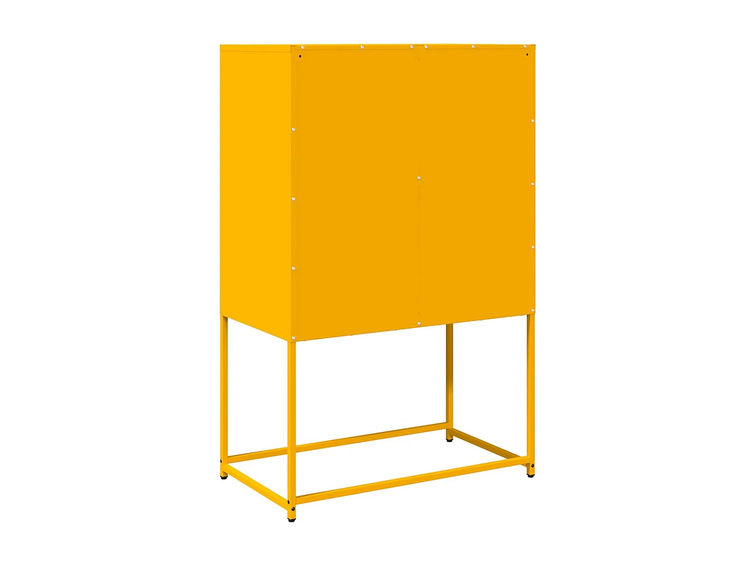 Hoge kast 68x39x107 cm staal mosterdgeel