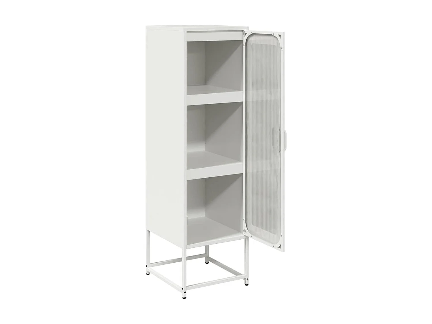 Buffet haut blanc 36x39x123 cm acier laminé à froid