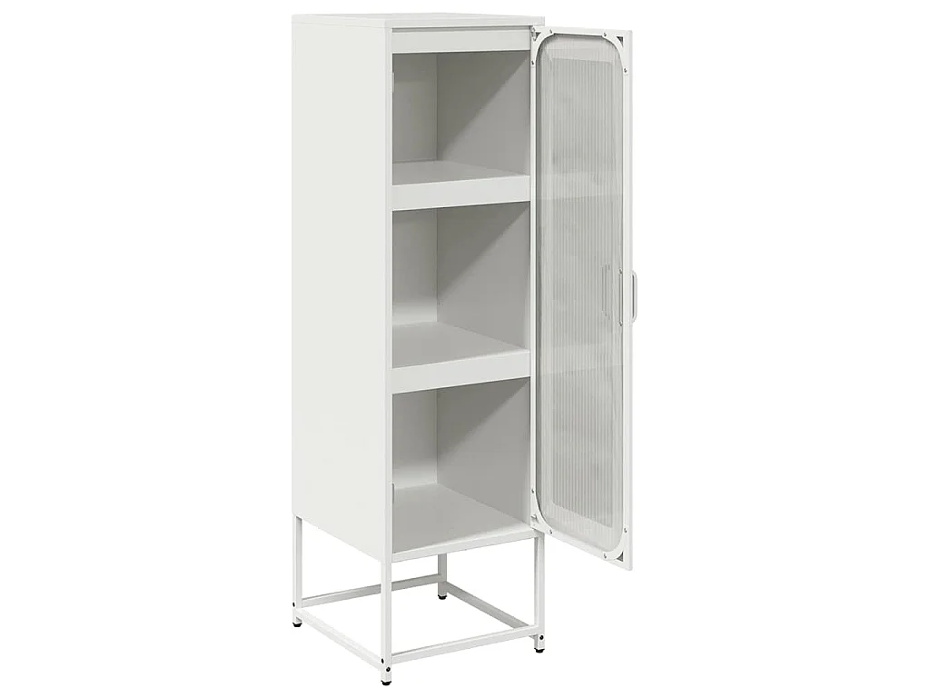 Aparador de acero laminado en frío blanco 36x39x123 cm
